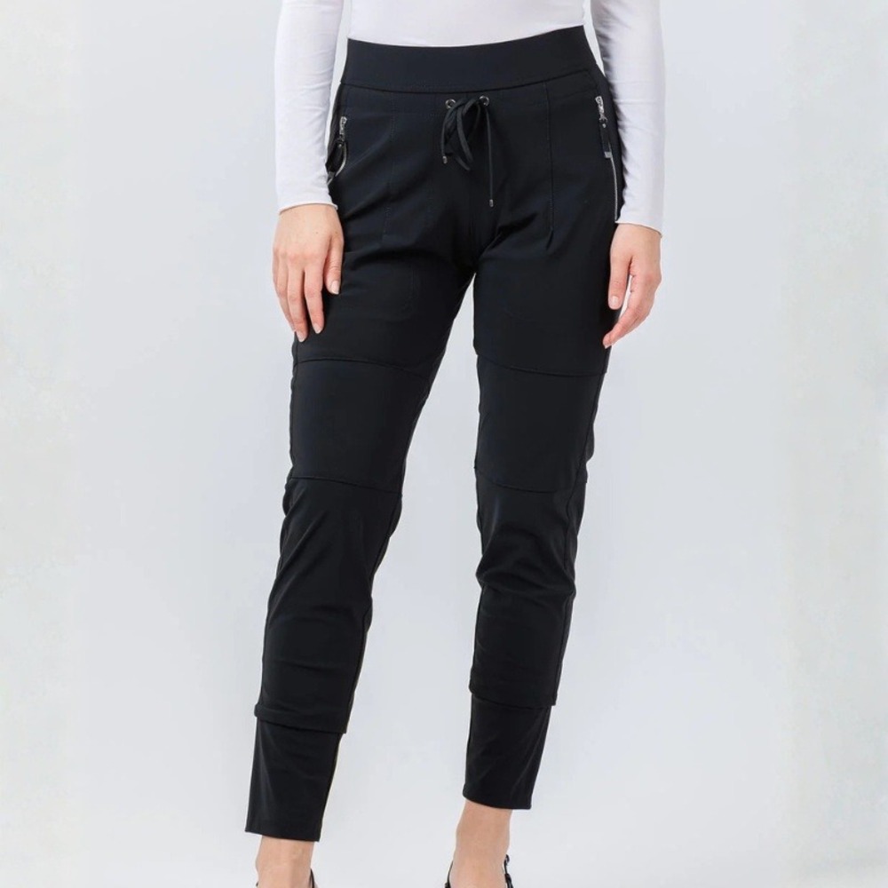 Raffaello Rossi Candy Pants Black Jogger Tech Jersey Size 34 / US 2